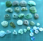 Rare Sea Glass Navel  marble 32 Pieces Japanese Genuine Sea Glass Surf-tumbled