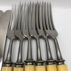 Vintage Soviet Stainless Steel Bakelite Handle Fork Dinner Set 2