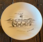 Vintage Robert Mayokok Vintage Alaskan Art Plate Salt And Pepper Set