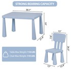 Kids Table And Chair Set 3 Piece Plastic Children Activity Table For Reading