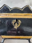 Antique 1700s Georgian Painted Toleware Footed Tea Caddy