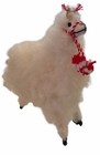 Vintage Llama Soft Sculpture Real Wool 6    Tall Animal With Scarf