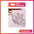 Yaocoral 9 Oz Cute Flower Candy Dish Floral Candy Bowl small Square Tulip Glass