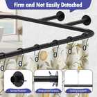 Heavy Duty 60 x28  Clawfoot Tub Shower Curtain Rod Round Shower Curtain Rod