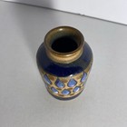 Great Condition 1980s-1990s Hand Painted Mex Stamped Clay Pottery Bud Vase  