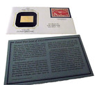 22kt Gold First Day Stamp Replica 1912 Us Parcel Post Issue 1 Cent Clerk History