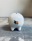 Vintage Florida Oranges White Ceramic Coin Piggy Bank Souvenir No Plug