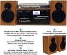 Boytone Bt-28spw Bluetooth Classic Style Cd Player Turntable With Am fm Radio