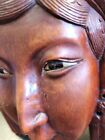 Carved Wood Asian Empress   Goddess Wall Hanging Decor Mask  
