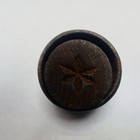 Vtg Wooden Butter And Cookie Mold Stamp Press Star Design Small Wood Carved