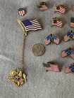 Lot Of 15 American Flag Lapel Pins Vintage