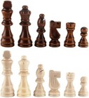 32pcs Wooden Chess Pieces Staunton Tournament Set 8cm King No Board   