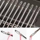 30-pack Stainless Steel Self-threading Needles-opening Sewing   Darning Needles
