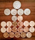 45 Coin Lot  24 Usa  18 Canadian  3 Mexican  Silver Half Gold Dollar  see Desc  