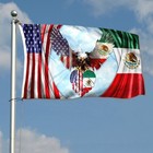 Fyon Us Mexico Friendship Flag 3x5 Ft - Uv Fade Resistant Double Sided And Do   