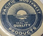 Vtg Rare 1910s Pacific Northwest Products The Seal Of Quality Pin Back Button