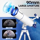 Telescope For Adults High Powered  90mm Aperture 550mm Portable Refractor Tel   