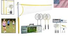 Franklin Sports Badminton Set - Portable 20  Net With 4 Rackets   2 Birdies
