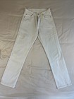 Women   s Levi   s 501 Jeans  Button Fly  White Denim And Made In The  Usa   