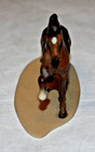 Vintage Hagen Ranaker Porcelain Miniature Horse Figurine On Base With Sticker