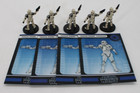 Lot Of 5 Wotc Star Wars Miniatures Raxus Prime Trooper Miniatures With Cards