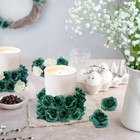 50pcs Mini Roses Artificial Flowers Bulk  1 6  Small Silk Fake Roses Green
