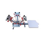 4 Color Silk Screen Printing Press Machine With Micro Registration 1 Station Pku