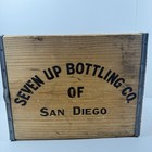 Vintage Seven Up Of San Diego Wood Crate 7 Up Soda Beverage Company Wooden