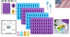 4-pack Bpa-free Mini Bear Silicone Molds With Droppers For Easy Candy Creation