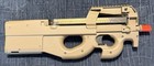 Fn Herstal P90 Bullpup Airsoft Gun Tan W  Orange Muzzle Tip Mpn U071808p03865
