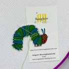 Magnetic Needle Minder Cross Stitch Inchworm Caterpillar   Fridge Magnet