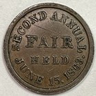 1861 May 27 1861 Fair Union Volunteer Storecard Civil War Token Au Coin  14897
