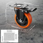 4 Inch Caster Wheels  Casters Set Of 4  Heavy Duty Casters With Brake 2200 Lbs 
