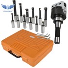3  Boring Head With R8 Shank And 12pcs 3 4  Carbide Boring Bar Set For Milling