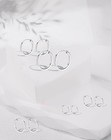 5 Pairs Small Huggie Hoop Earrings For Women  Stainless Steel Silver