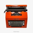 Olivetti Lettera 15  Orange Olivetti Typewriter  Vintage  Manual  Restored