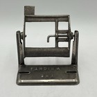 Antique Cast Iron Toilet Paper Roll Holder Wooden Bar Fancy The Wright Plated