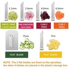 Welltobe 6-blade Vegetable Spiralizer Spiral Slicer Veggie Pasta Spaghetti