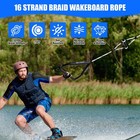 Setypary 75ft Wakeboard Rope And Handle  Floating Water 75ft  White   Black