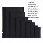Assorted Sizes For Matte Black Flat Foil Mylar Open Top Pouch Bag W tear Notches