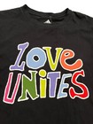 Nwt Adidas Youth Big Boy s Love Unites Graphic Short Sleeve Tee Black Xl  18 20 