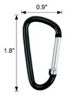 Spring Snap Keychain Clip Hook Aluminum Carabiner D Shape Buckle Pack 10-50pcs