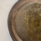 Rogers Silver Co Silverplate Round Serving Tray 12 5    Etched Ornate 6705 Vtg