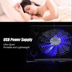 Ultra Quiet Usb Notebook Cooler Cooling Pad Fans With Led Rgb Lights For