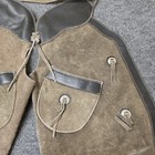 Vintage Leather Batwing Cowboy Chaps Western Old Style Conchos Buttons Jd