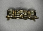 Gold Tone Cherub Vtg Lipstick Holder 4 Slots Hollywood Regency Vanity Filigree