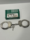 Nickel Plated Steel Double Lock Police Hand Cuffs With 2 Keys