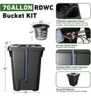6 Bucket Pro Rdwc Recirculating Deep Water Culture Hydroponics Kit -7 Gallon