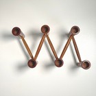 Vintage Mcm Expandable Wood Candle Holder Danish Scandinavian 60s Table Decor