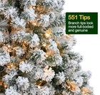 Artificial Flocked Christmas Tree With 250 Warm White Led Lights 6 Feet